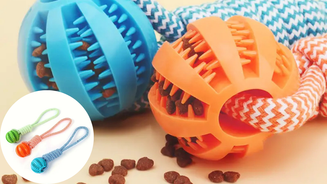 Durable DOG Braided Rope Knot TOY BALL with Handle – Chew, Tug, and Fetch